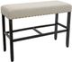 Furniture of America® Sania Antique Black/Beige Counter Height Bench-0