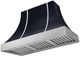 AGA Cascade 48" Gloss Black Wall Mounted Range Hood with Brushed Nickel Trim-0