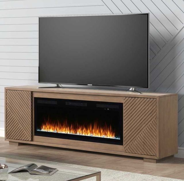 Liberty Furniture Easton Brown 84" Fireplace TV Console with Fireplace-1