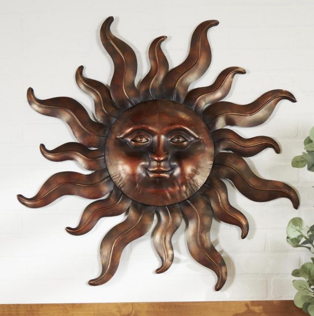 Deco Marche Bronze Sun Wall Decor-4