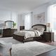 Liberty Furniture Avalon Coffee Bean/Oatmeal Upholstered King Panel Storage Bed-0