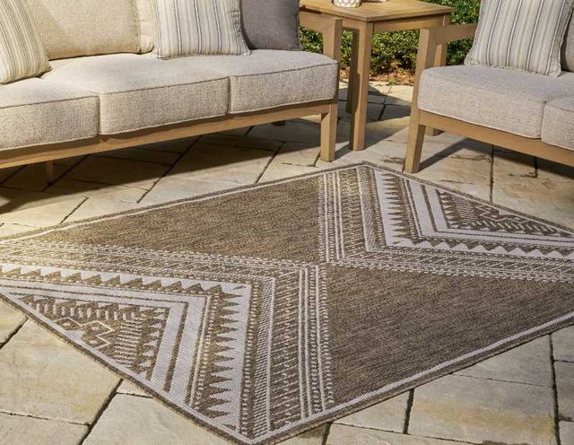 Signature Design by Ashley® Dunsler Brown/Cream 5' x 7' Area Rug-3