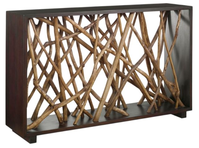 Uttermost® Teak Maze Walnut Console Table-0
