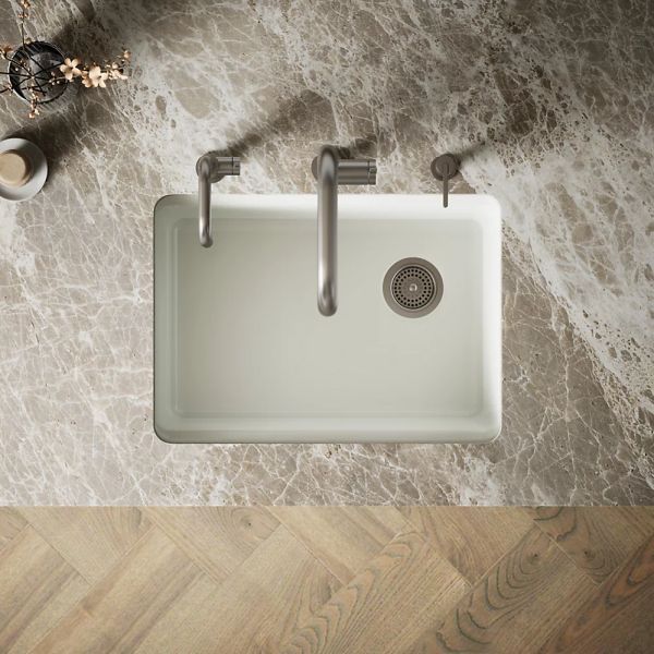 KOHLER® Riverby® Dune 27" Undermount Single-Bowl Kitchen Sink-2