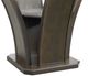 Elements International Dapper Glass Top Round Dining Table with Walnut Base-4