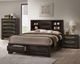 Furniture of America® Caistor Espresso Queen Bookcase Storage Bed-1