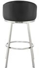 Armen Living Eleanor Black/Brushed Stainless Steel 26'' Counter Stool-3