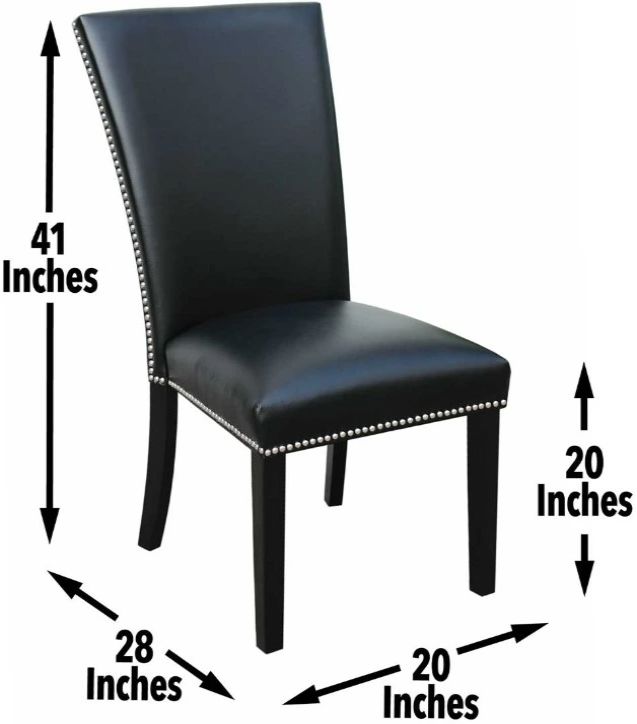 Steve Silver Co. Camila Black/Espresso Upholstered Dining Side Chair-2