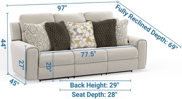 Catnapper® Micah Oatmeal Power Reclining Sofa-1