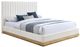Meridian Furniture Emmet Cream/Natural Queen Upholstered Panel Bed-0