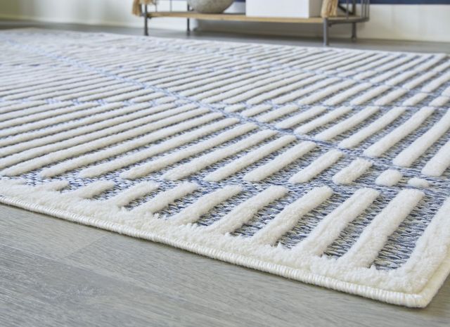 Signature Design by Ashley® Finnlett Cream/Blue 5'x7' Medium Area Rug-2