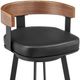 Armen Living Idris Vintage Black/Walnut Swivel Counter Stool-5