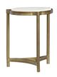 Magnussen Home® Cassidy Volakas Classic Round Accent Table with Aged Brass Base-1
