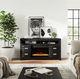 Jofran Inc. Altamonte Black 60" Electric Fireplace Media Console-1