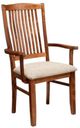 Handstone Glengarry Arm Chair With Fabric Seat-0