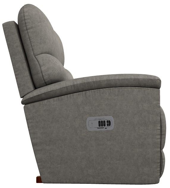 La-Z-Boy® Trouper Charcoal Power Rocking Recliner with Headrest and Lumbar-2