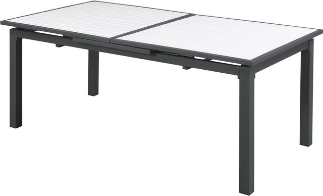 Meridian Furniture Nizuc White Polywood Outdoor Patio Extendable Dining Table-1