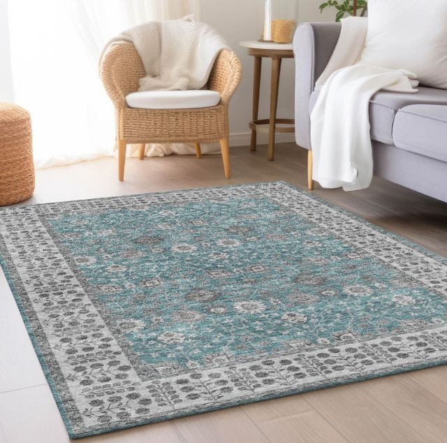 Dalyn™ Rug Company Hatay HY8 Teal 5'x8' Area Rug-4