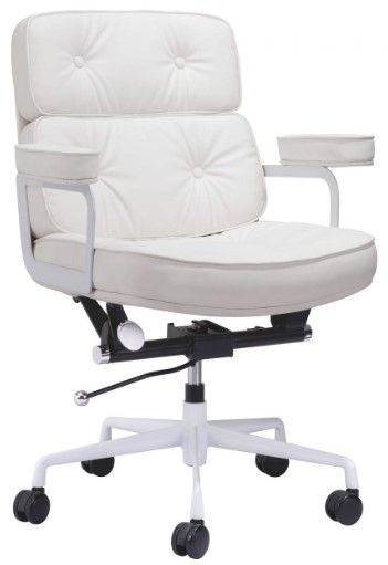 Zuo® Modern Smiths White Office Chair-0