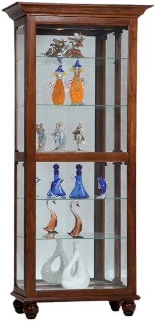 American Heartland Manufacturing Clear/Poplar Tall Side-Entry Curio-0
