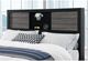 Global Furniture USA Lisbon Black/Gray Queen Panel Bookcase Bed-2