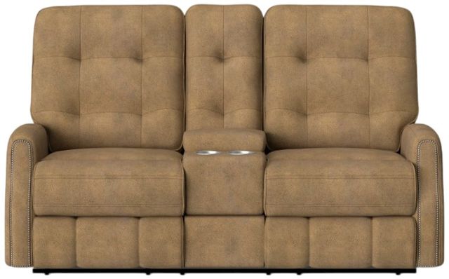 Flexsteel® Customizable Devon Manual Reclining Loveseat with Console-3