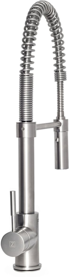 ZLINE Sierra Brushed Nickel Pull Down Spring Single Handle Kitchen Faucet-1