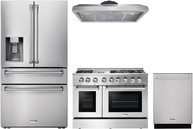 Thor Kitchen® 4 Piece Stainless Steel Kitchen Package-0