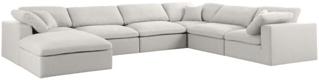Meridian Furniture Serene 7-Piece Cream 158" Modular Sectional-0