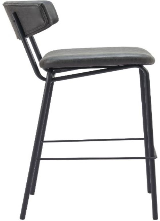 Zuo® Modern Charon Vintage Black Barstool-1