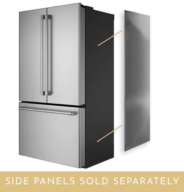 Monogram® 36" 23.1 Cu. Ft. Stainless Steel Freestanding Counter Depth French Door Refrigerator-2