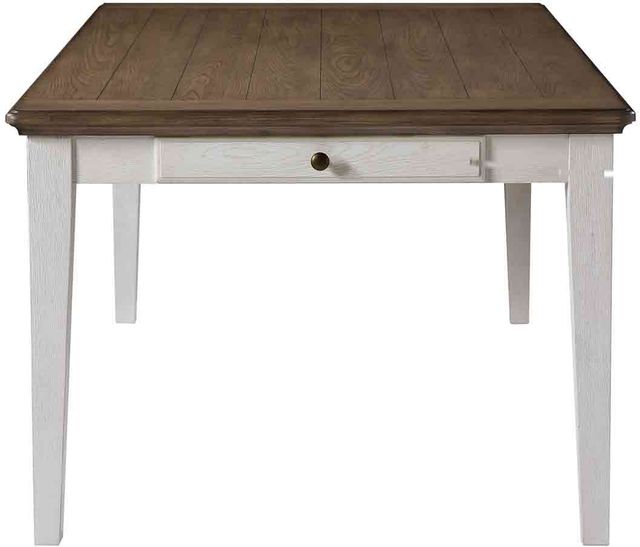 Steve Silver Co. Pendleton Honey Oak Dining Table with Ivory Base-2