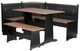 Linon Ardmore 3-Piece Black/Pecan Nook Set-0