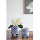A & B Home Blue/White Planter-3
