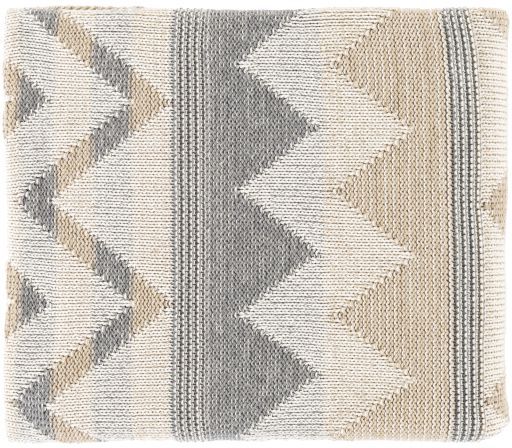 Surya Adara Khaki 50"x60" Throw Blanket-0