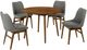 Armen Living Arcadia and Azalea 5-Piece Charcoal/Walnut Dining Set-0