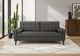 Monarch Specialties Inc. Dark Grey 75" Sofa with 2 Pillows-1