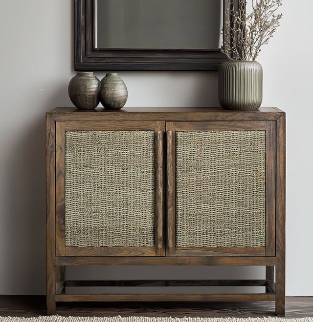 YHD Thalassia Brown/Soft Gray 2-Door Large Cabinet-1