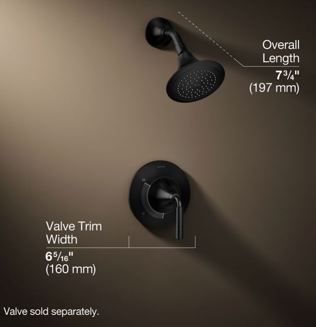 KOHLER® Tone™ Rite-Temp® Matte Black 2.5 GPM Shower Trim Kit-2
