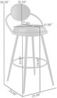 Armen Living Carnation Vintage Black Swivel Counter Stool-2