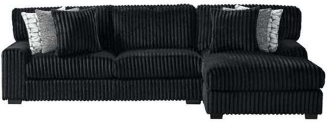 Elements International Nightfall 2-Piece Black Right-Arm Facing Sectional-3