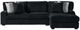 Elements International Nightfall 2-Piece Black Right-Arm Facing Sectional-3