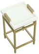 Fairfield® East Camden Pearl Drink Table with Antique Brass Base-2