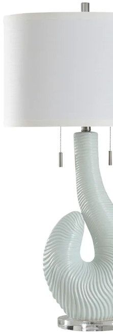 StyleCraft Norman Wyatt Home Shelbe Spa Blue Table Lamp-1