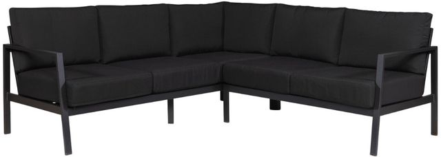 Linon Alora Black Aluminum/Fabric Outdoor Sectional-0