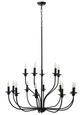 YHD Whitmore Black 15-Light Chandelier-0