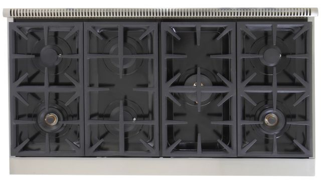 Kucht Professional KFX Series 48" Stainless Steel Propane Gas Range Top with Classic Silver Knobs-3