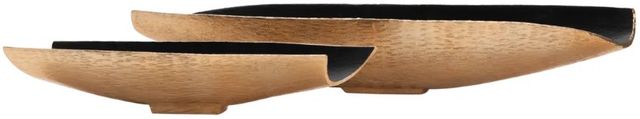 Crestview Collection Zara 2-Piece Two-Toned Nesting Boat Shaped Bowl Set-1