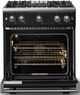 Viking® 5 Series 30" Onyx Pro Style Gas (LP) Range with Polished Chrome Trim-1