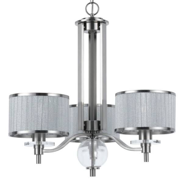 Cal® Lighting & Accessories Abaco 3-Light Silver Chandelier-1